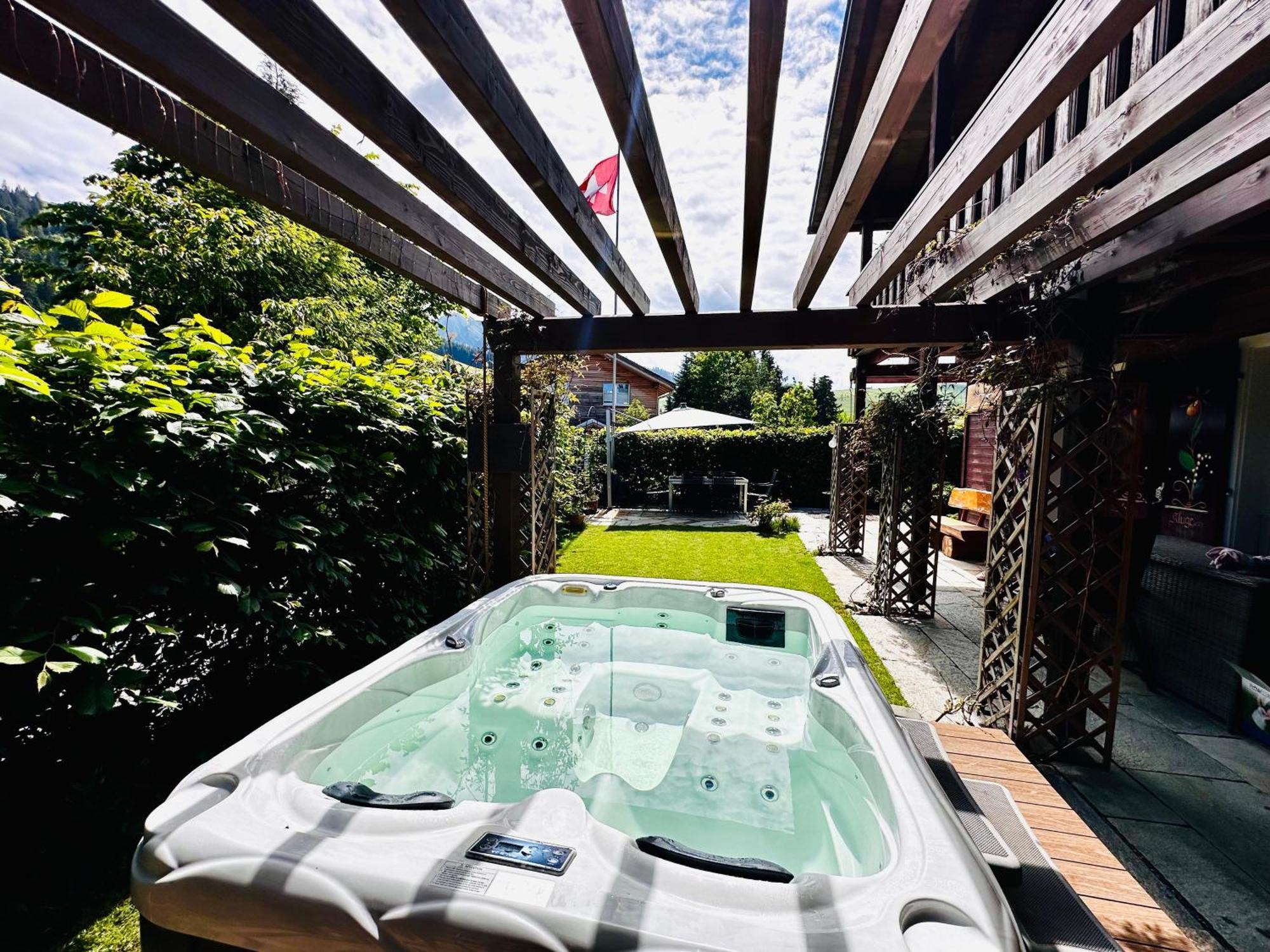 The Swiss Paradise 2 Apartment With Garden, Whirlpool, And Mountain Panorama Wirzweli Extérieur photo